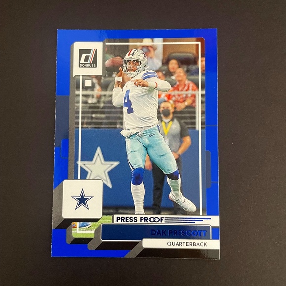 Dak Prescott: Dallas Cowboys, Quarterback 2022 Panini Press Proof Donruss #153 - Picture 1 of 2